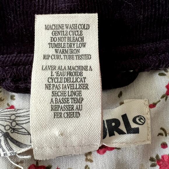 Rip Curl Womens Plum Corduroy‎ Babydoll Button Up Jacket Size Small Surfer Y2K - Picture 6 of 6